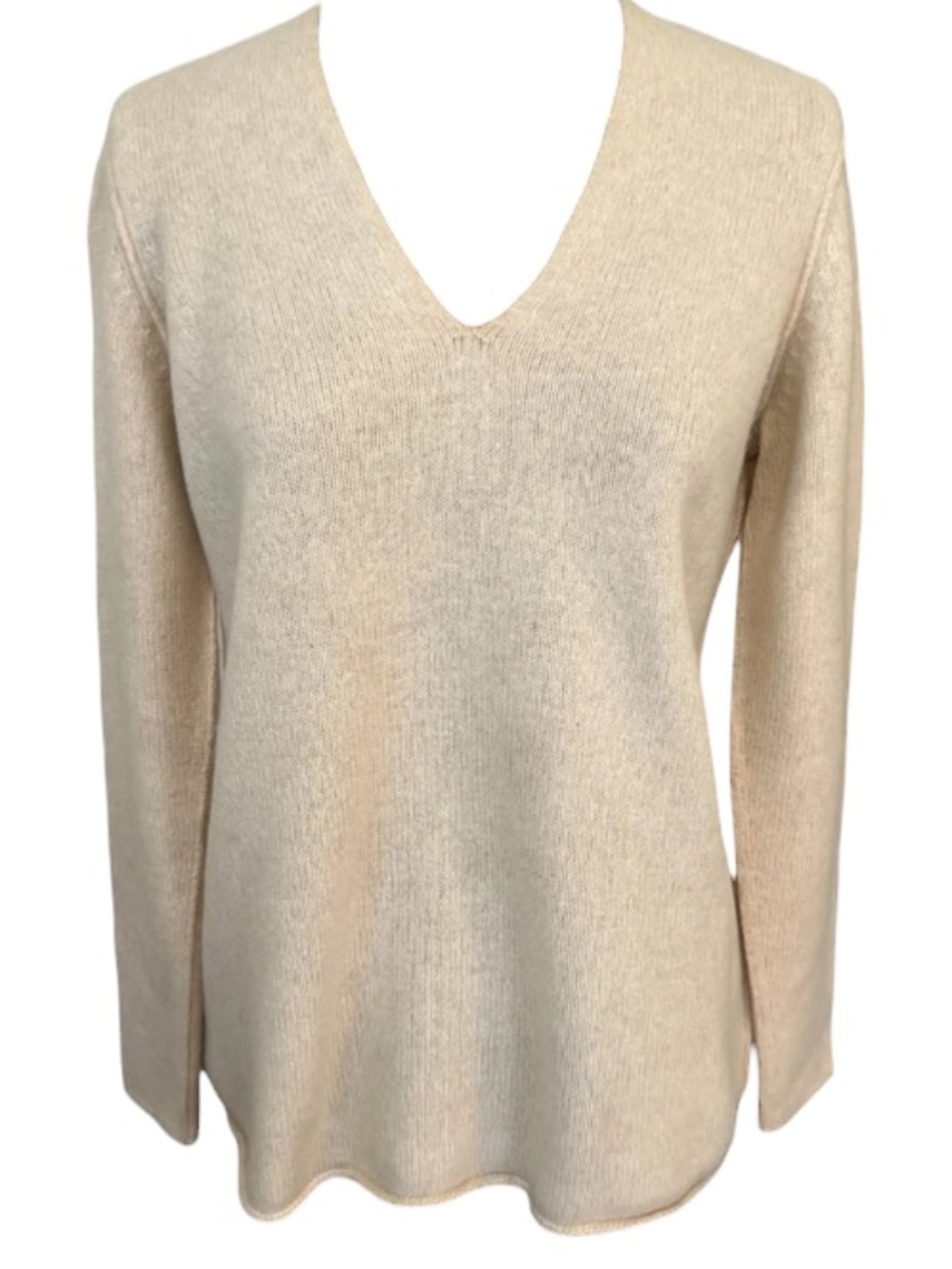 Eileen Fisher 100% Cashmere Sweater V-Neck Knit Cozy Minimalist Soft Women’s M